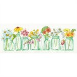 (image for) Mason Jar Lineup Counted Cross Stitch Kit